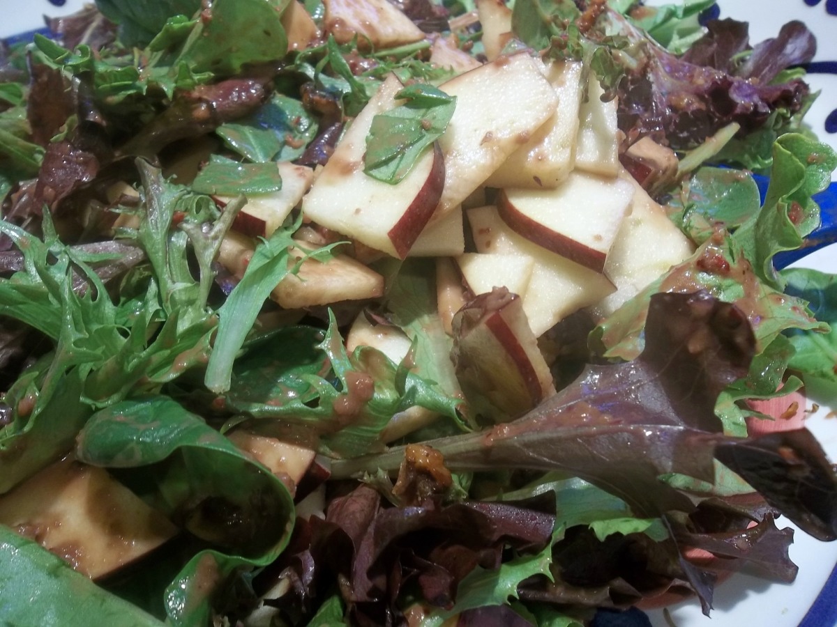 Apple-Walnut Salad With Cranberry Vinaigrette image