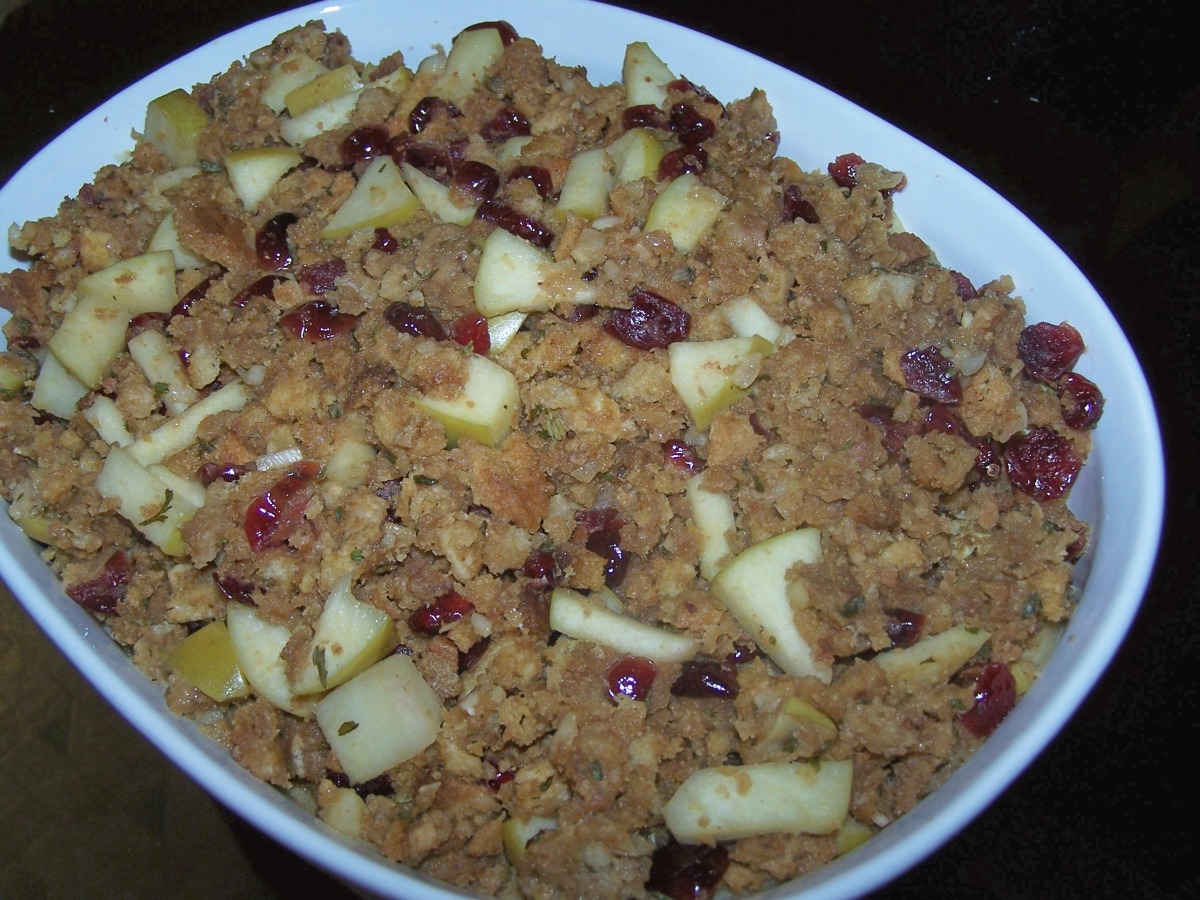 Apple Cranberry Pecan Stuffing