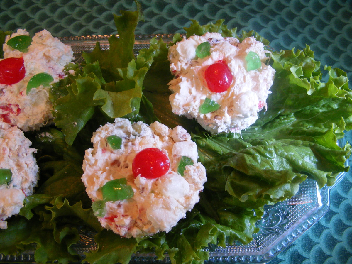 Christmas Frozen Cream Cheese Fruit Cups image