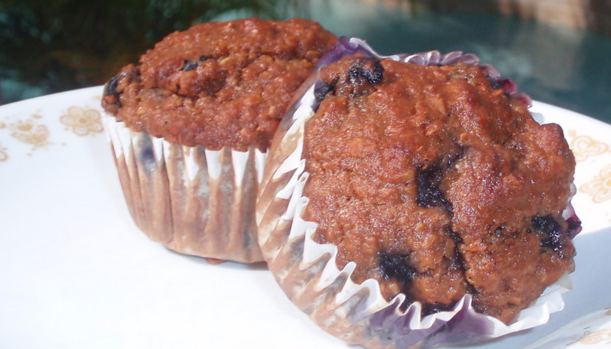 Blueberry Walnut Wheat Germ Muffins Recipe Food Com Watch baking whole wheat blueberry muffins with kids now. blueberry walnut wheat germ muffins