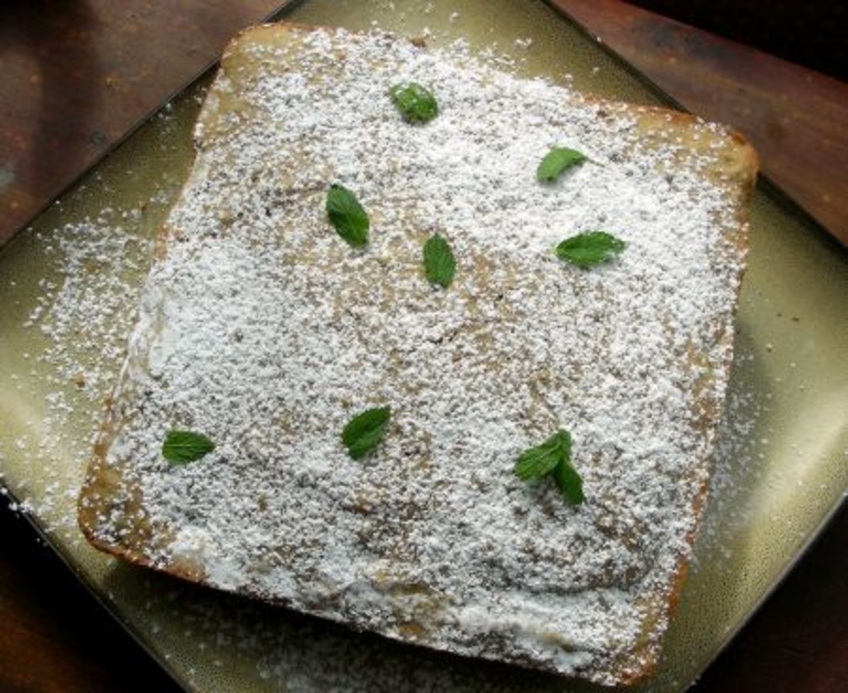 Coffee and Mint Cream Cake