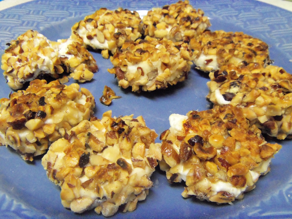 Hazelnut-Crusted Goat Cheese Nibblers