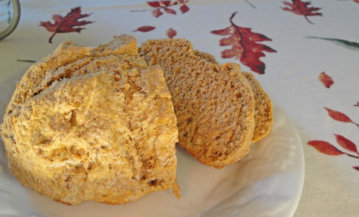 Yeast Free Sugar Free Oil Free Pumpkin Whole Wheat Bread image