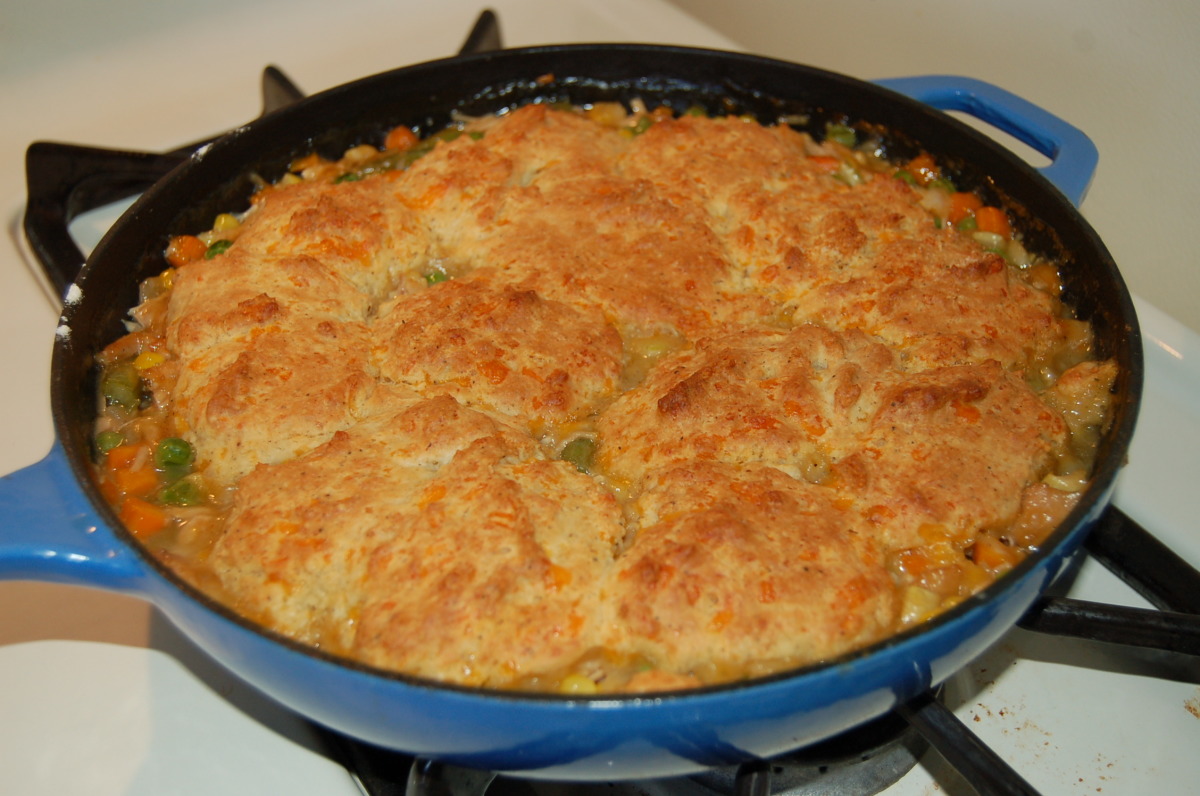 Turkey Pot Pie With Cheddar Biscuit Crust Recipe