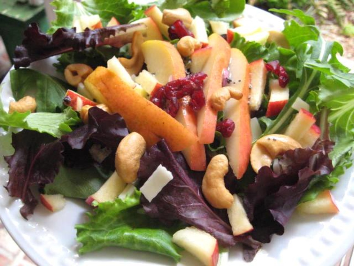 Cashew Salad With Apples & Pears Recipe