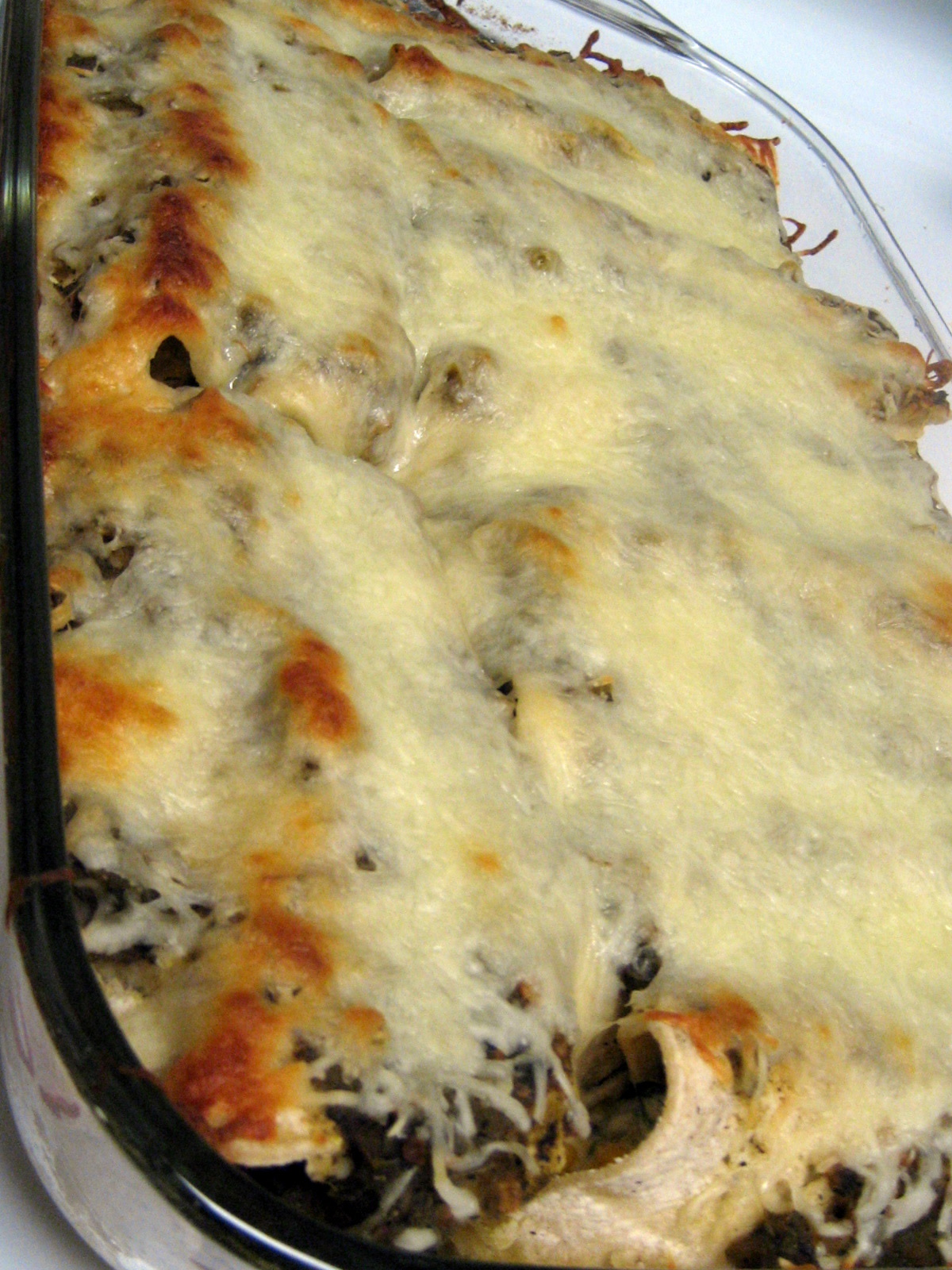Creamy Corn and Spinach Enchiladas