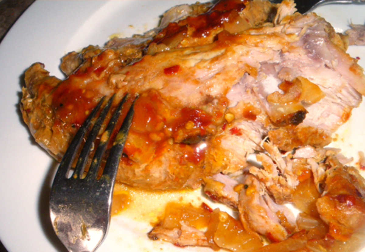 Crock Pot Button Bone BBQ Pork