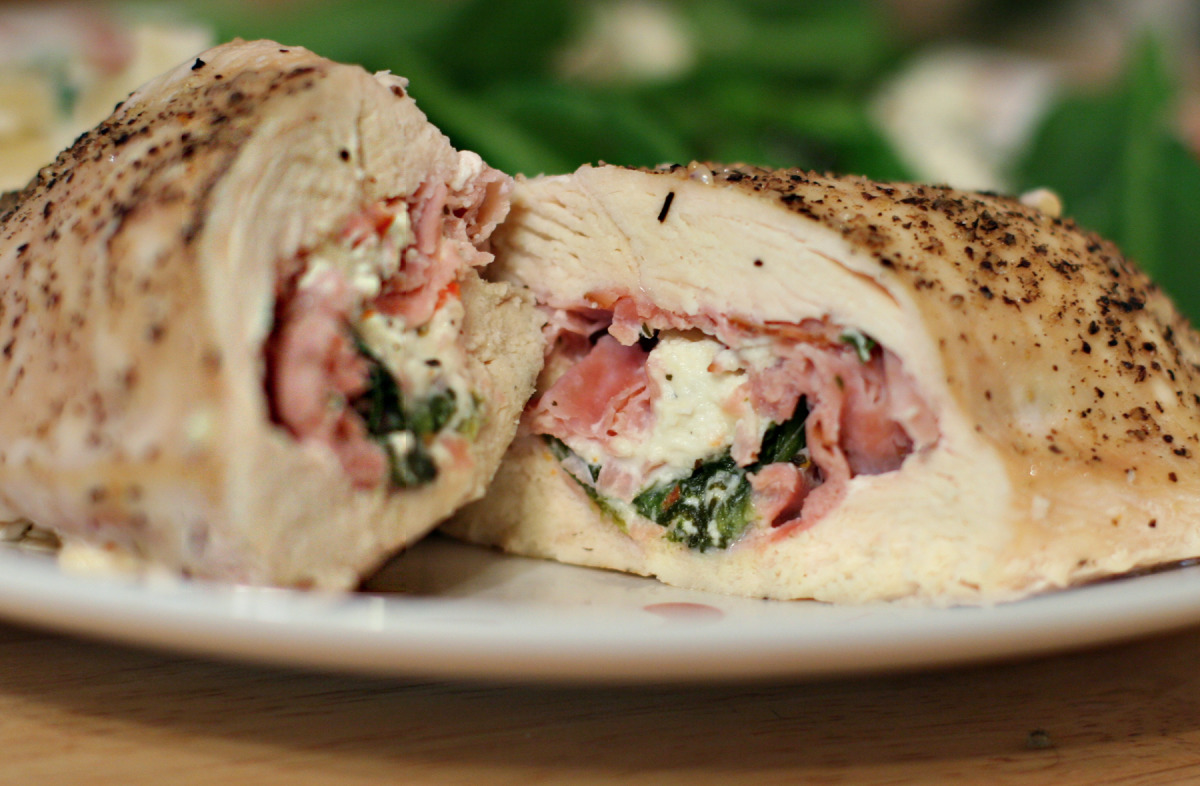 Stuffed Chicken Breasts With Feta, Spinach, and Ham image