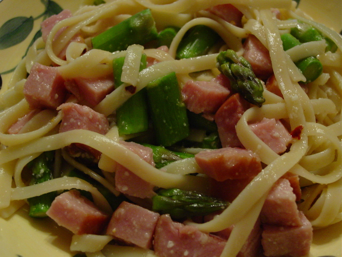 Capellini with Ham and Asparagus image