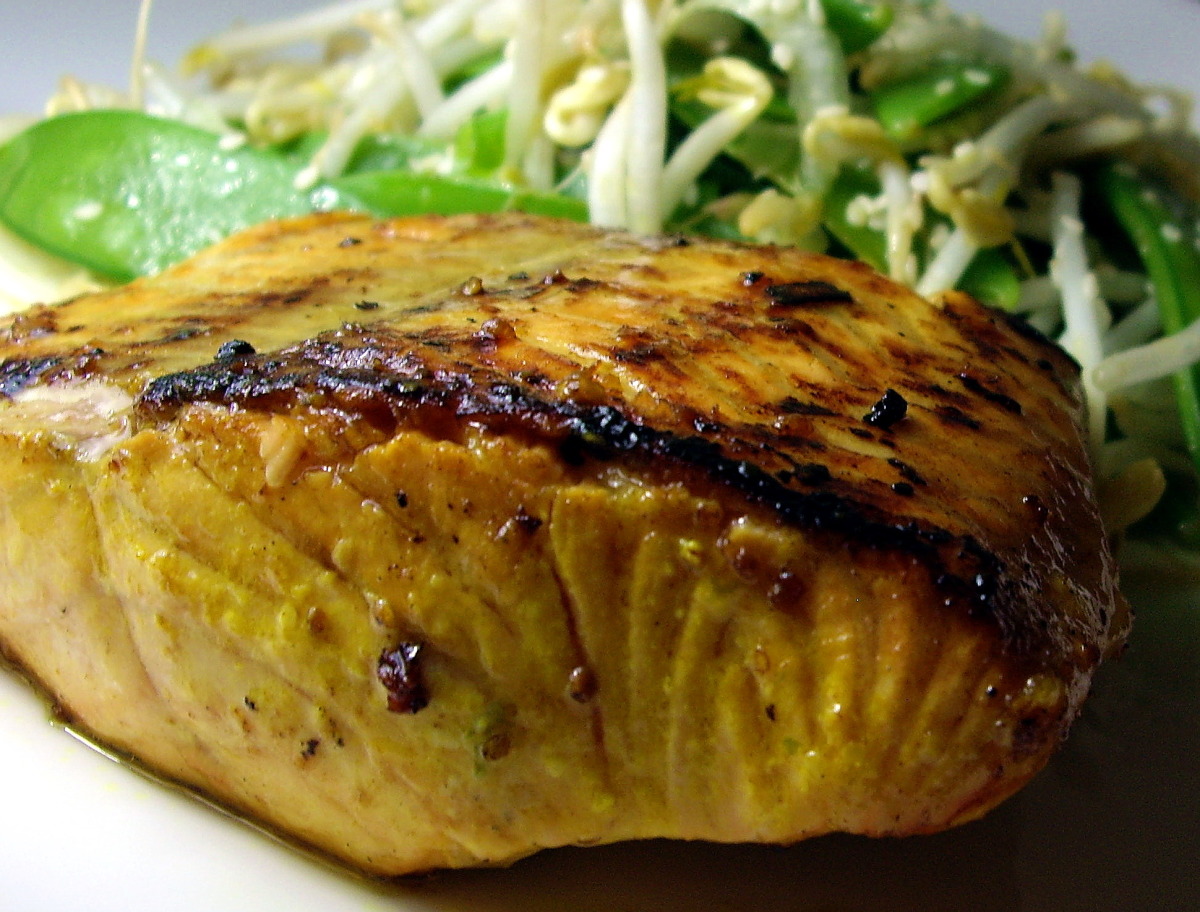 Lime Infused Atlantic Salmon With Asian Salad image