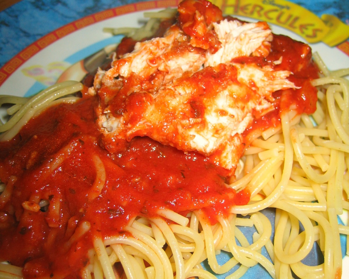 Chicken Cutlet Parmesan With Tomato Sauce Recipe Food Com