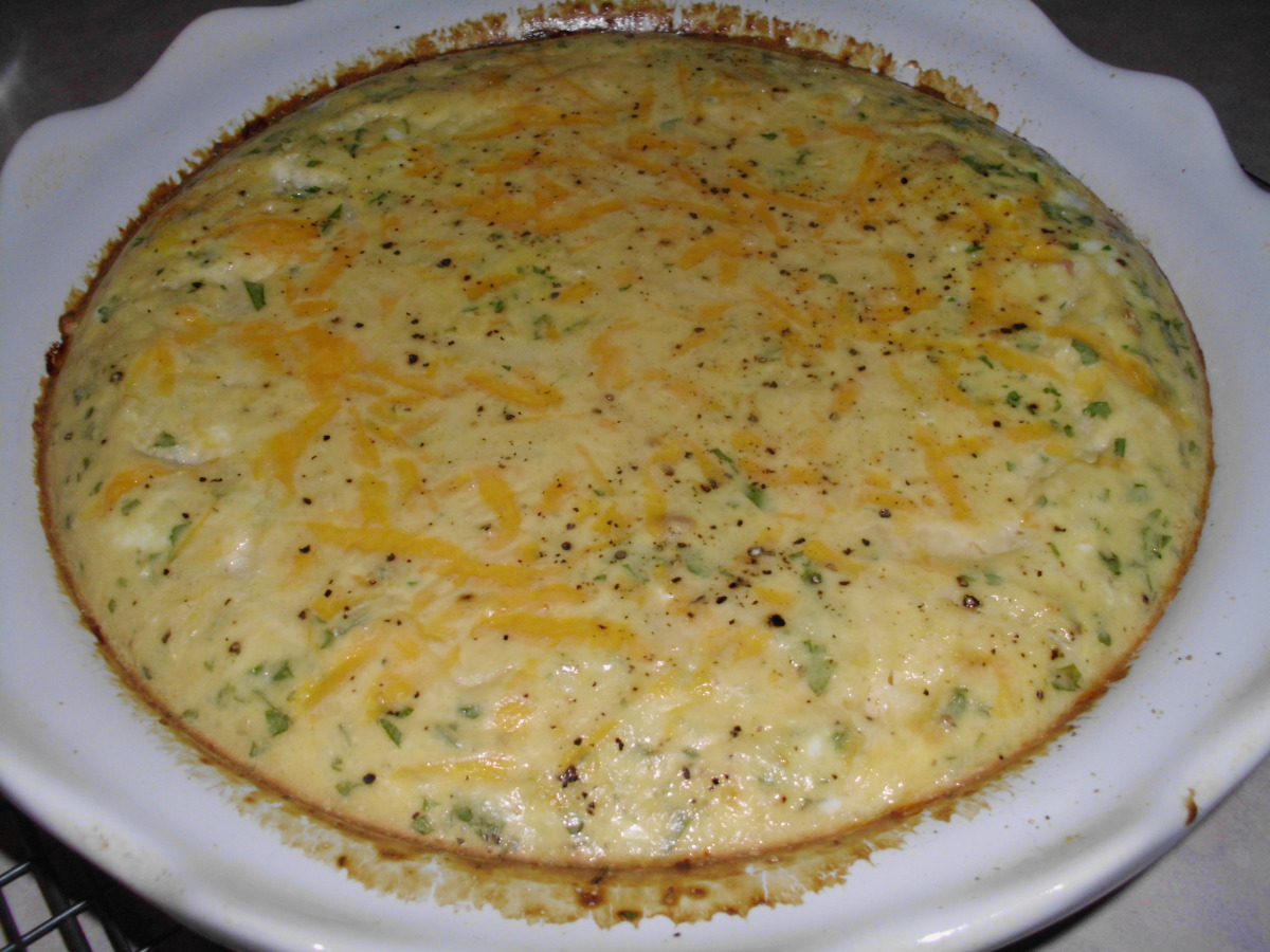 Ham and Grits Crustless Quiche Recipe