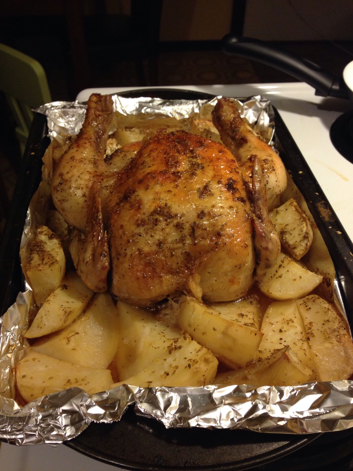 Greek Roasted Chicken and Potatoes