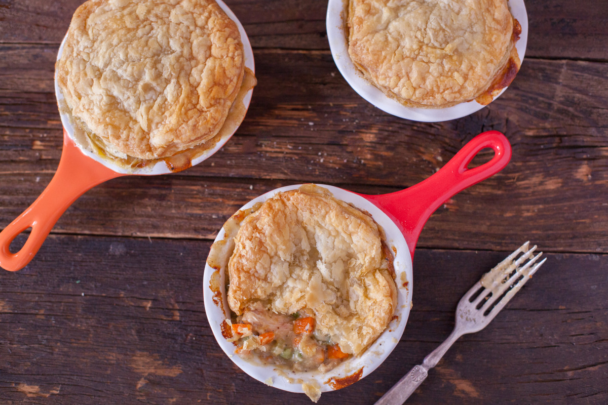 Individual Chicken Pot Pies With Puff Pastry Recipe Food Com