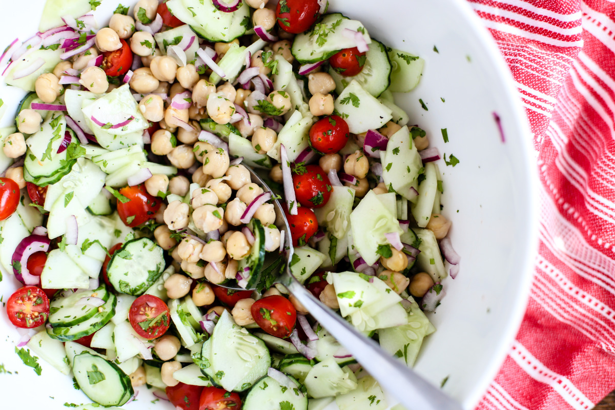 Cucumber and Garbanzo Bean Salad