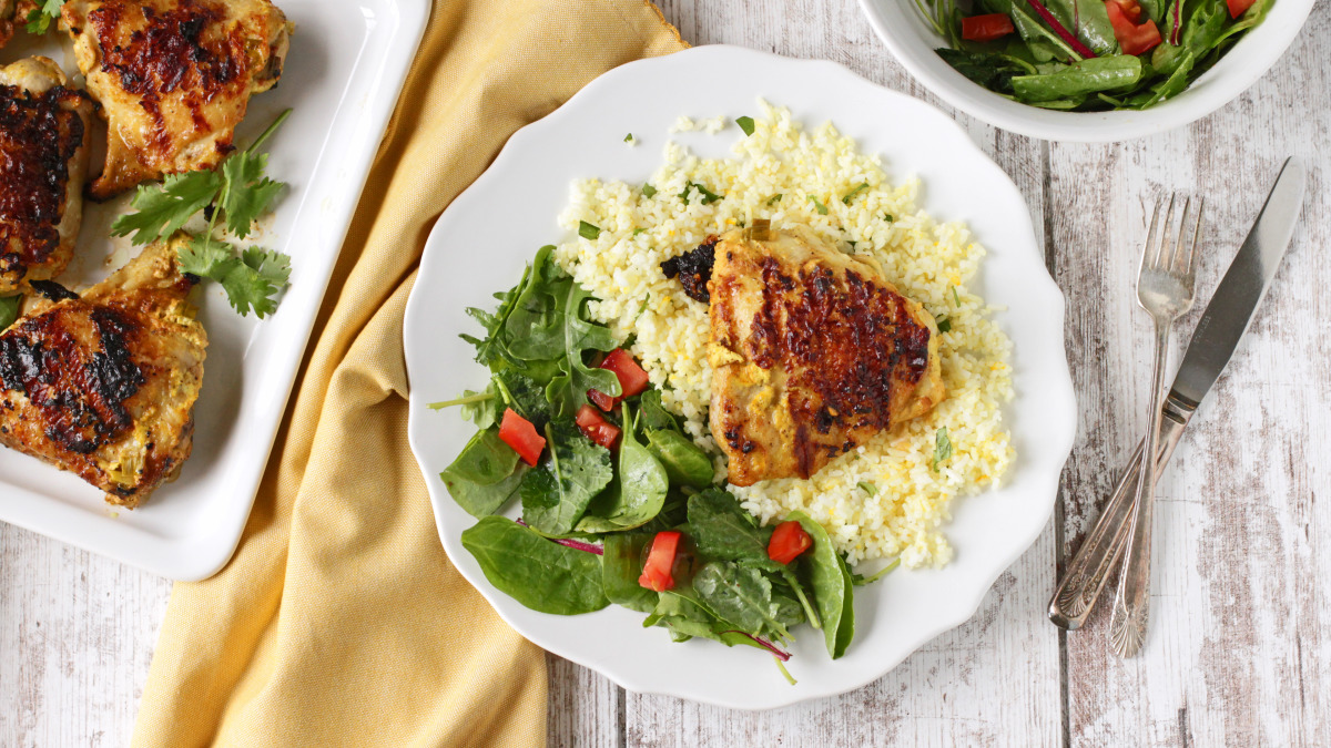 Grilled Chicken With Curried Yogurt