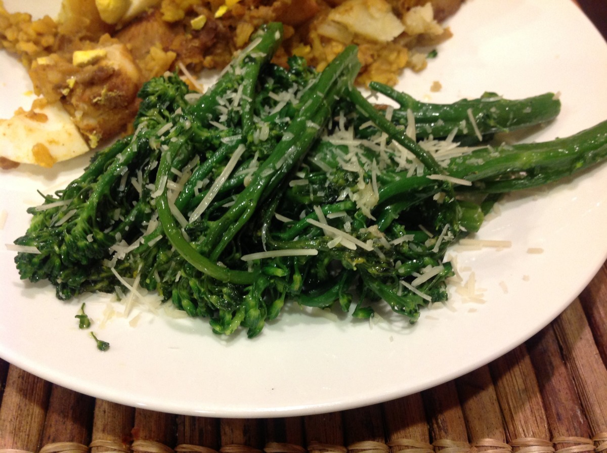 Sauteed Broccoli Rabe With Parmesan Garlic Recipe Food Com