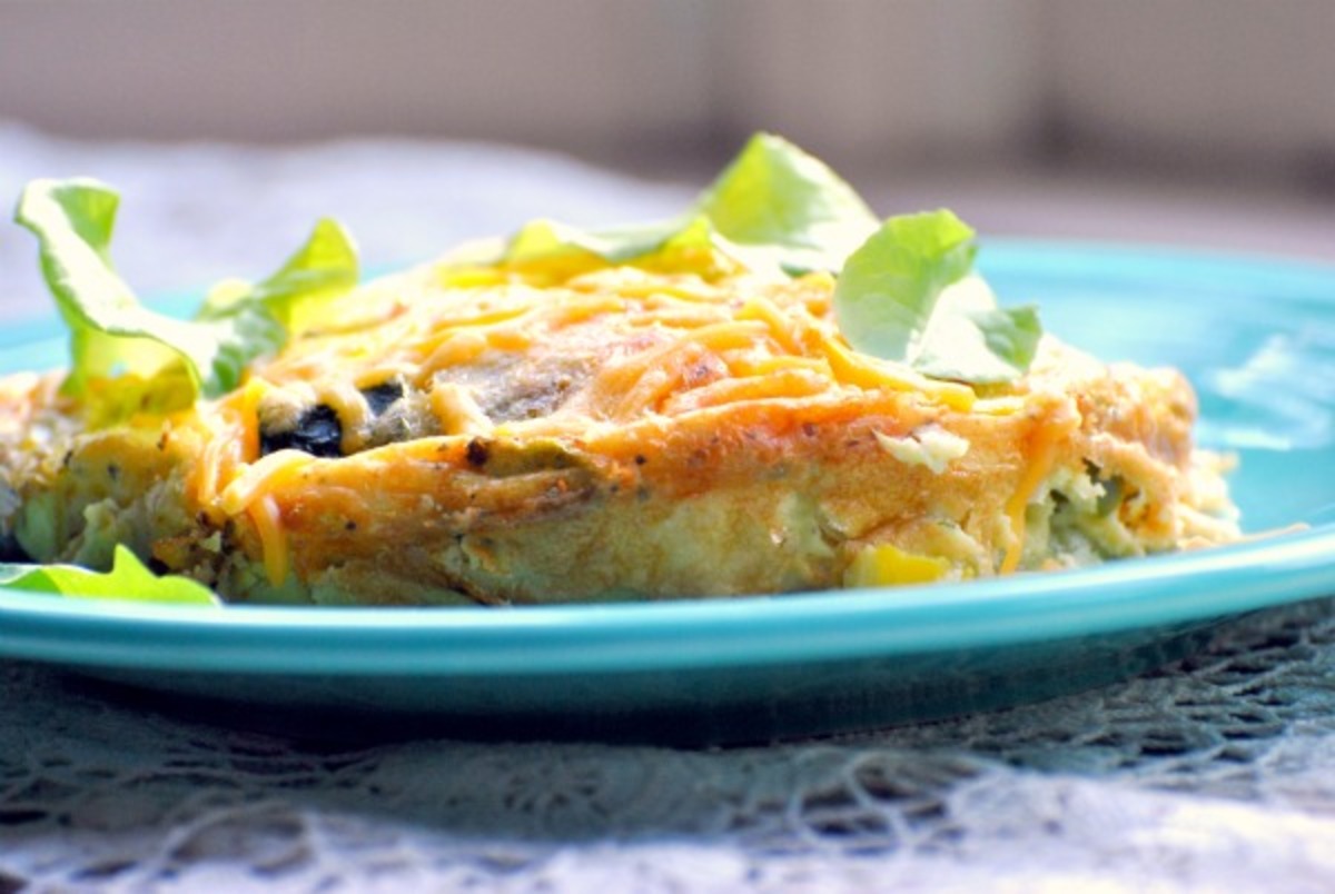 Cheesy Zucchini & Pepper Casserole