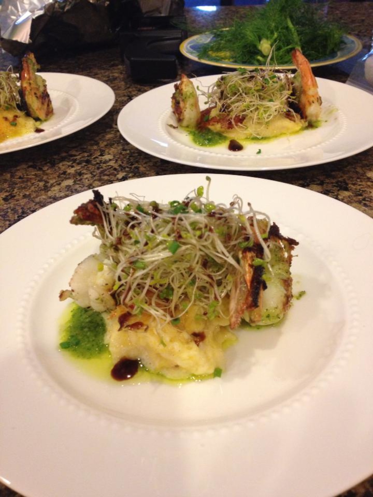 Grilled Shrimp With Polenta