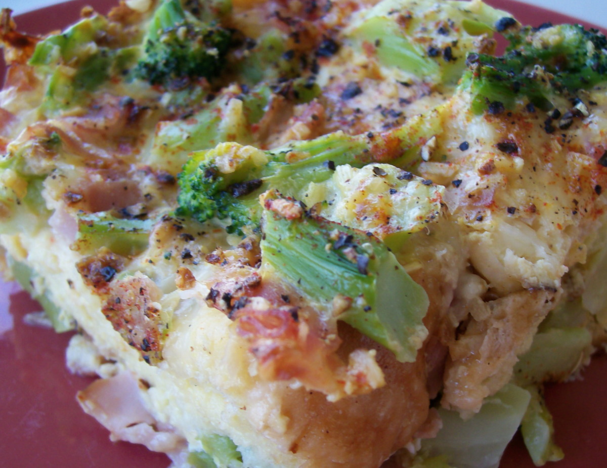 Ham and Broccoli Strata