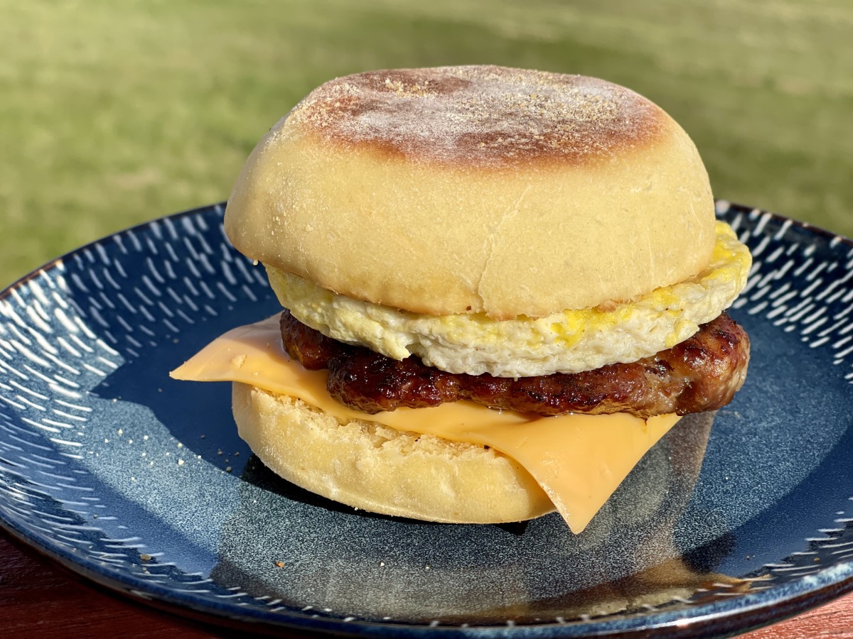 McDonald's Sausage McGriddle Breakfast Sandwich Keto Copycat Recipe