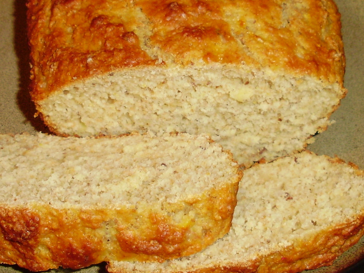 Healthy Banana Orange Flax Bread (Low Fat) Recipe