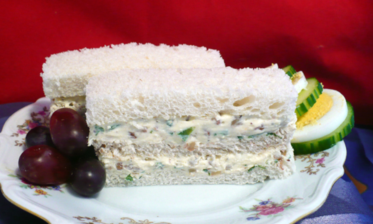 WalnutCream Cheese Finger Sandwiches Recipe