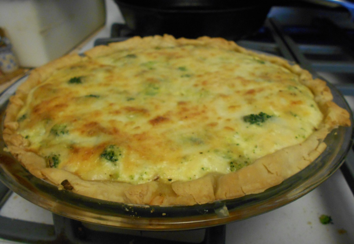 Broccoli and Provolone Quiche