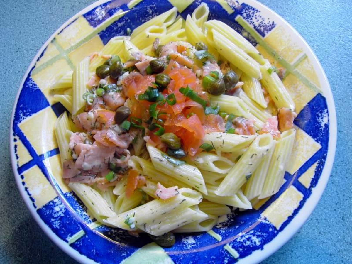 Smoked Salmon and Capers in a Champagne Sauce for Pasta image