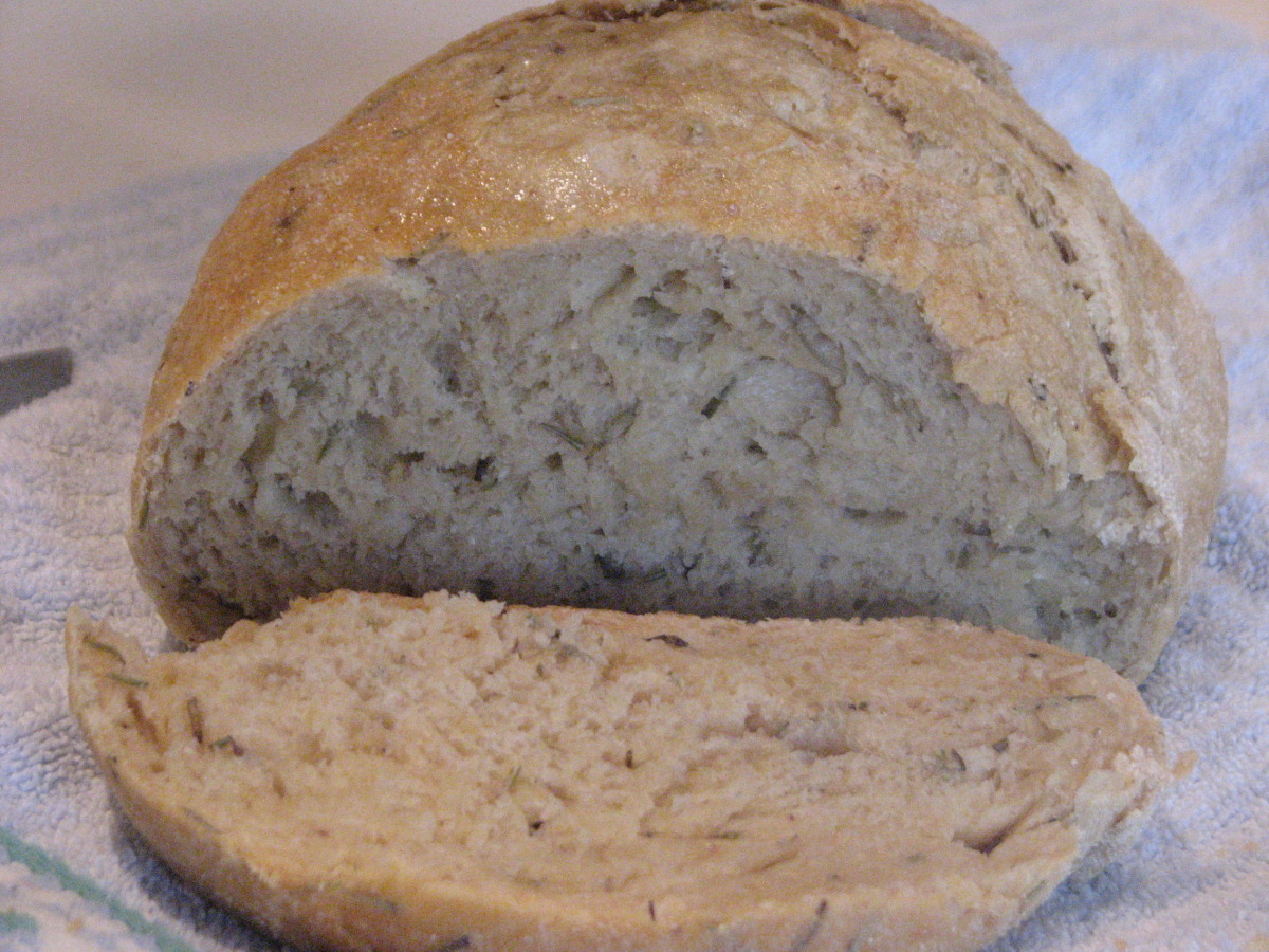 Rosemary-Lemon No-Knead Bread