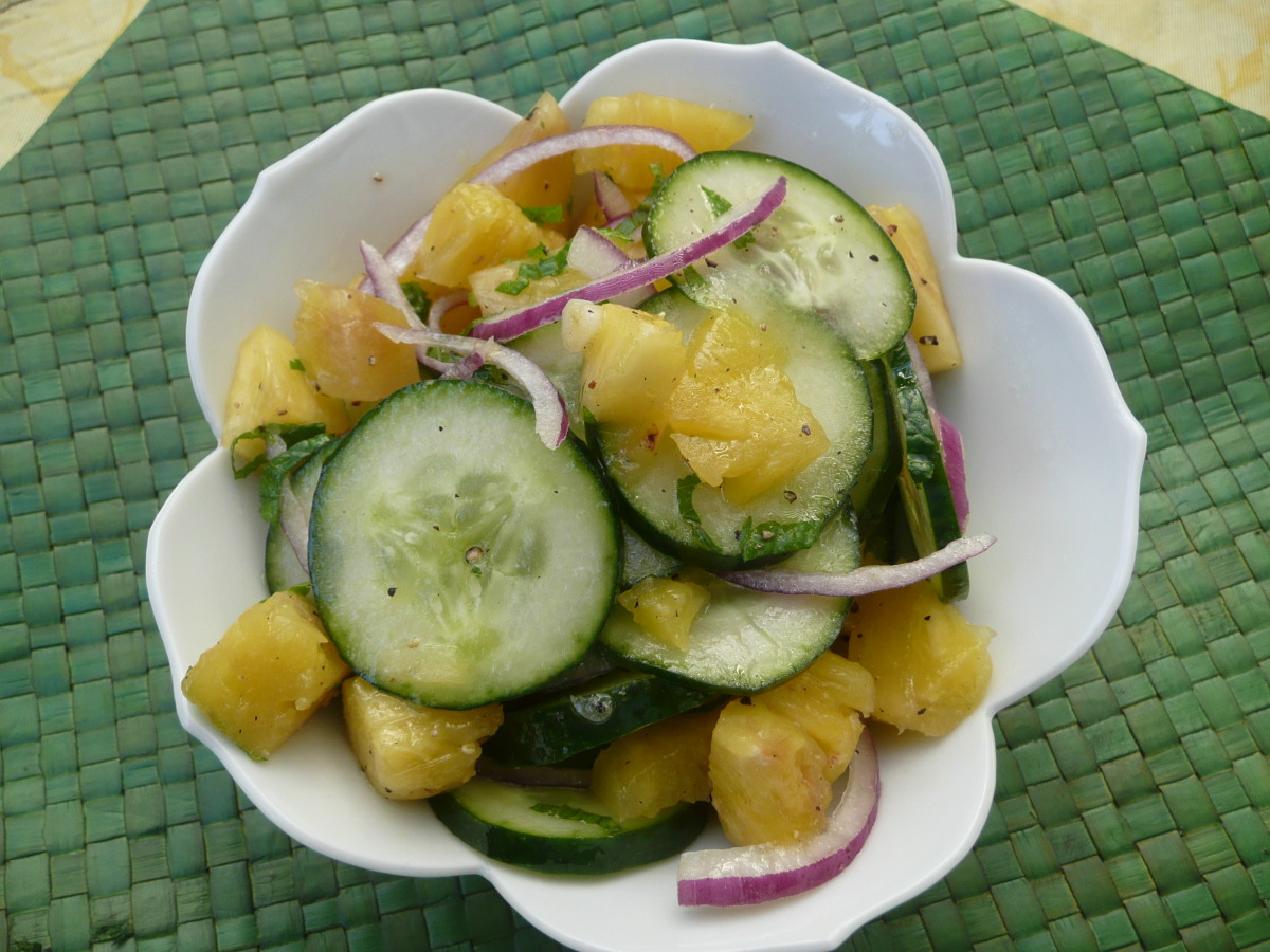 Cucumber And Pineapple Salad With Mint Recipe Healthy Food Com