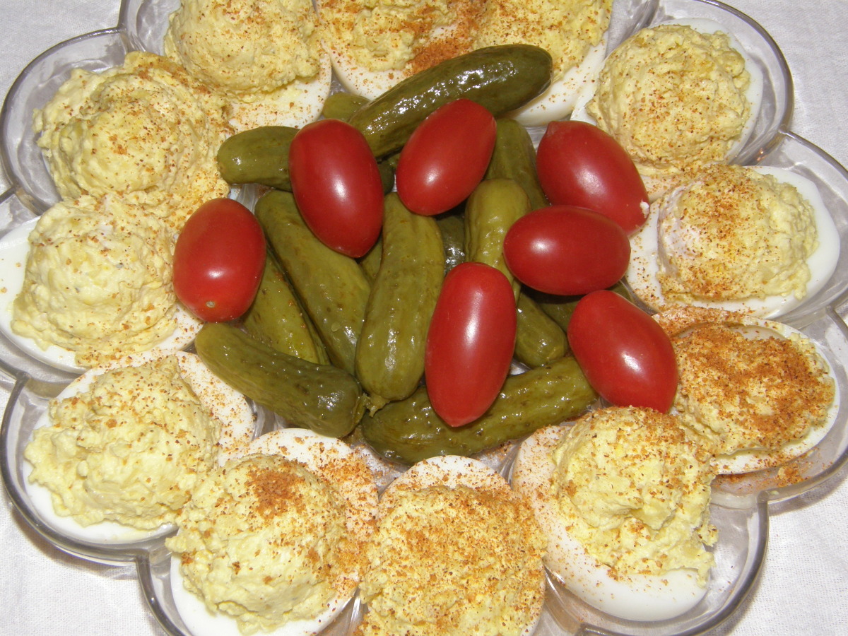 Chips and Dip Deviled Eggs