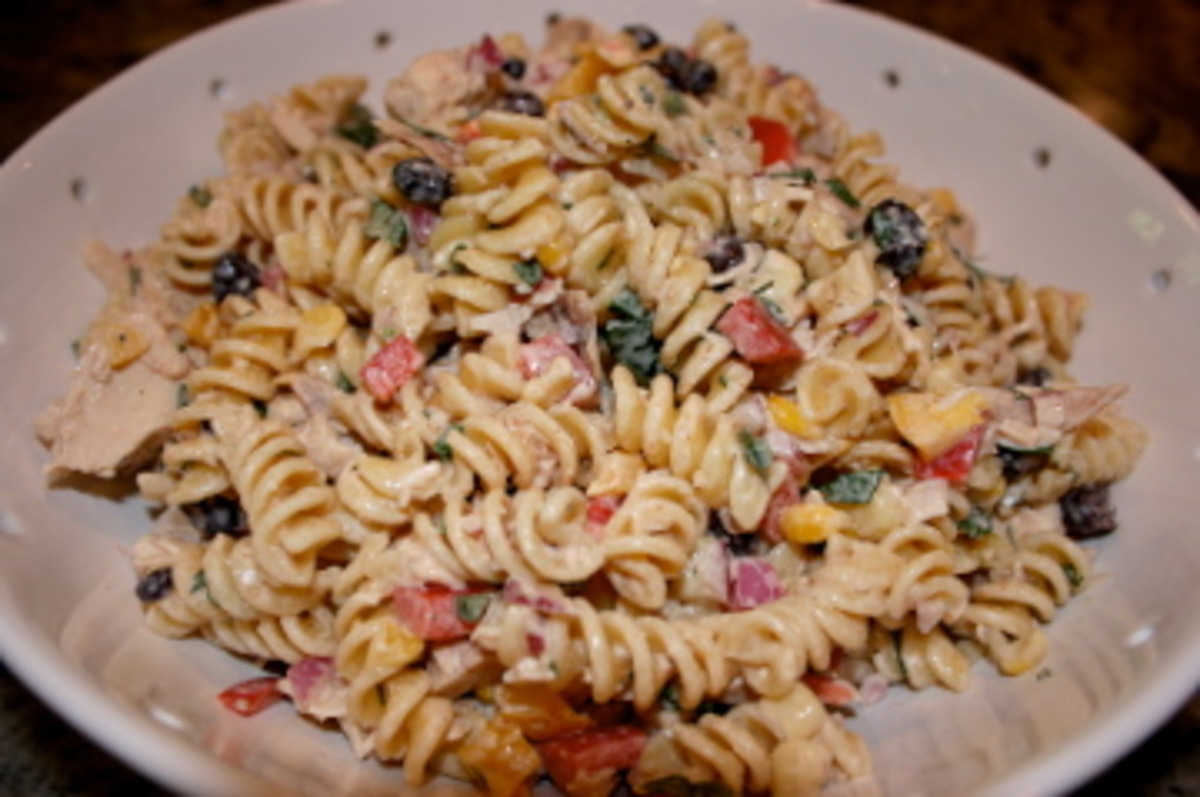 Chicken Pasta Salad With White BBQ Sauce