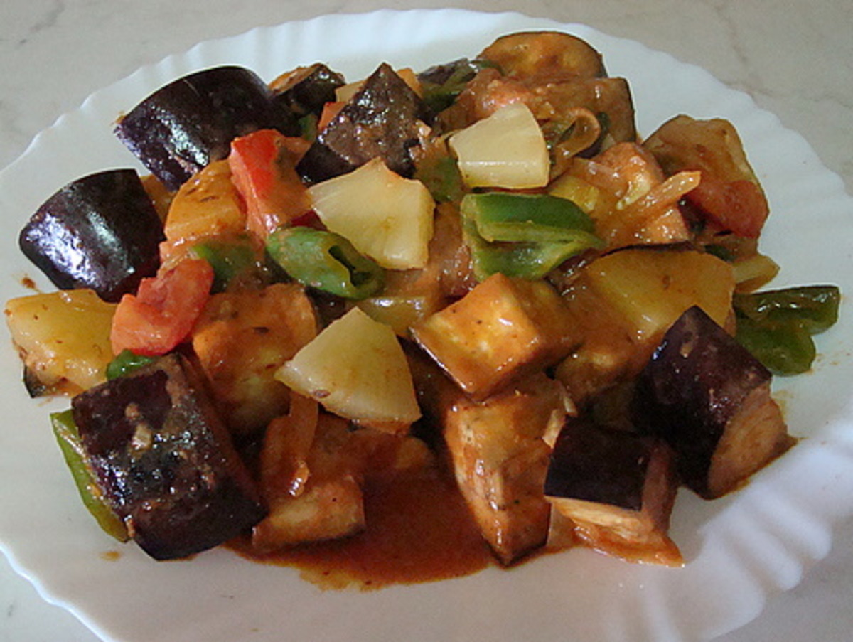 Aubergine and Pineapple Curry image