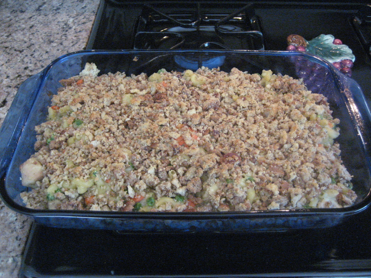 Quickie Chicken Casserole (W/Elbow Pasta & Pf Stuffing Top)