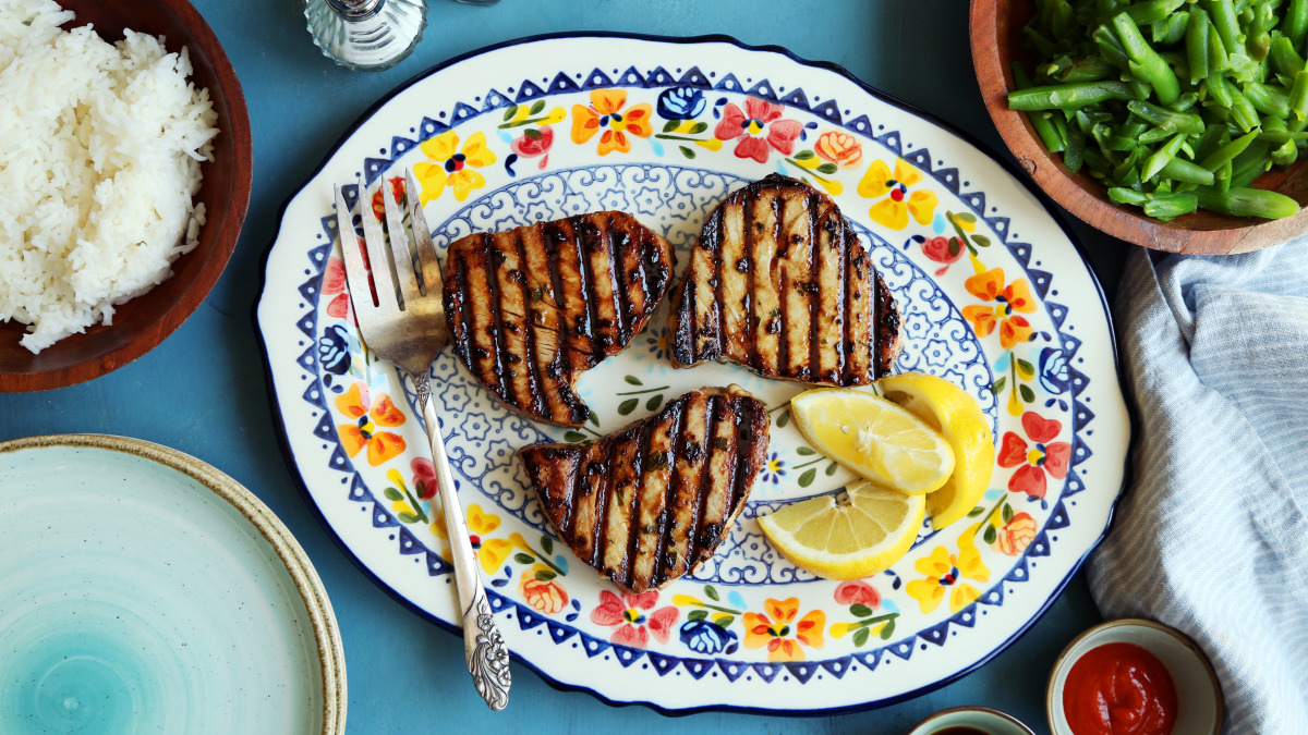 Grilled tuna steak top recipe bobby flay