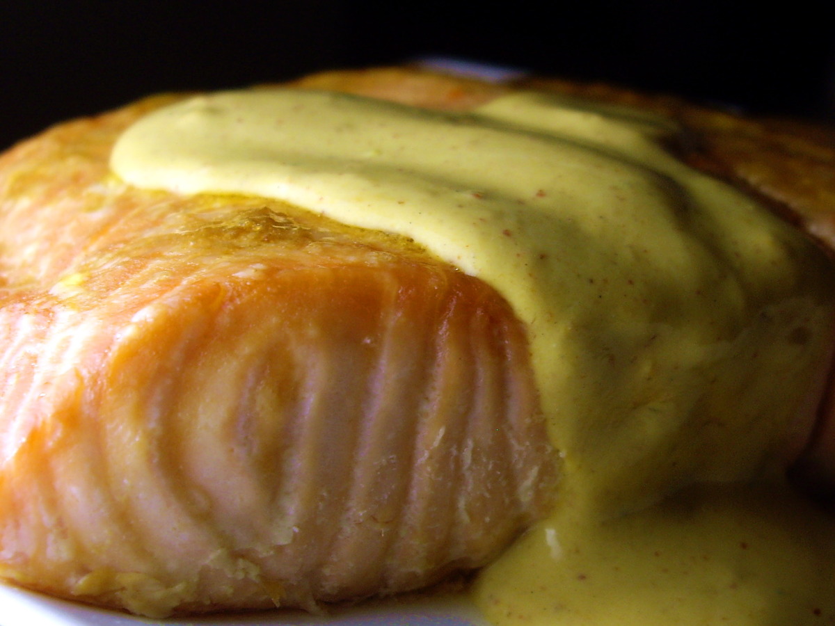 Baked Salmon With Creole Mustard Sauce image