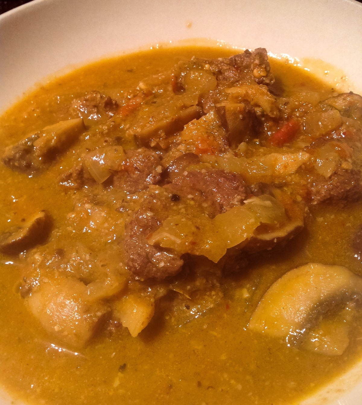 Indian Beef and Mushroom Curry