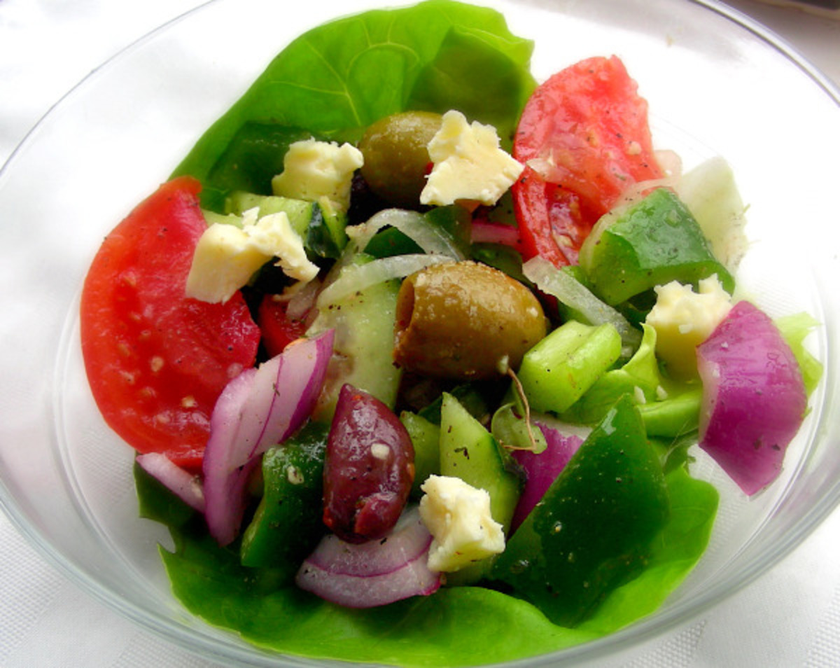 Greek Village Salad (Nick and Marina Makris Horiatiki Salad)