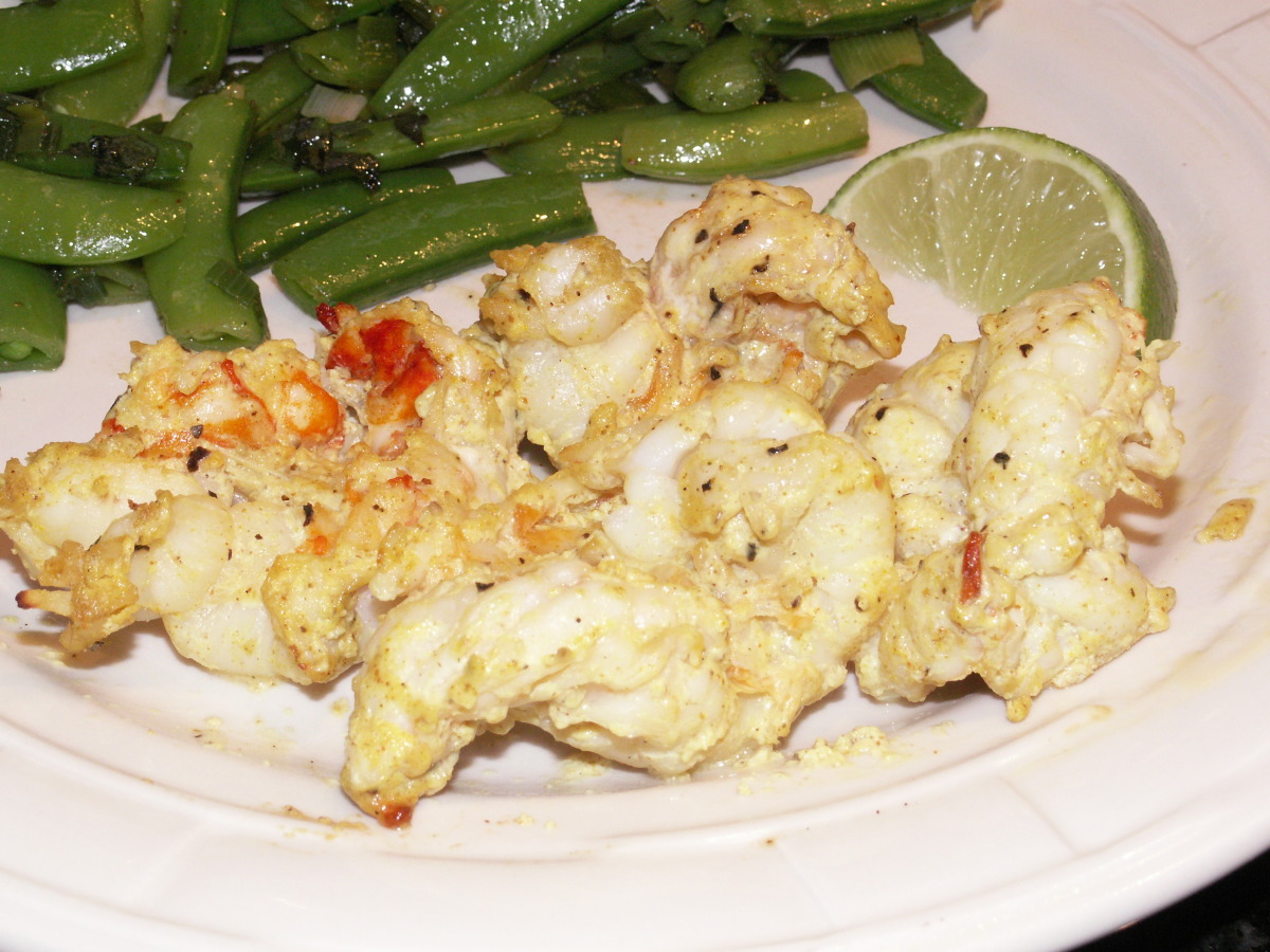 Indian Grilled Sour Cream–marinated Shrimp