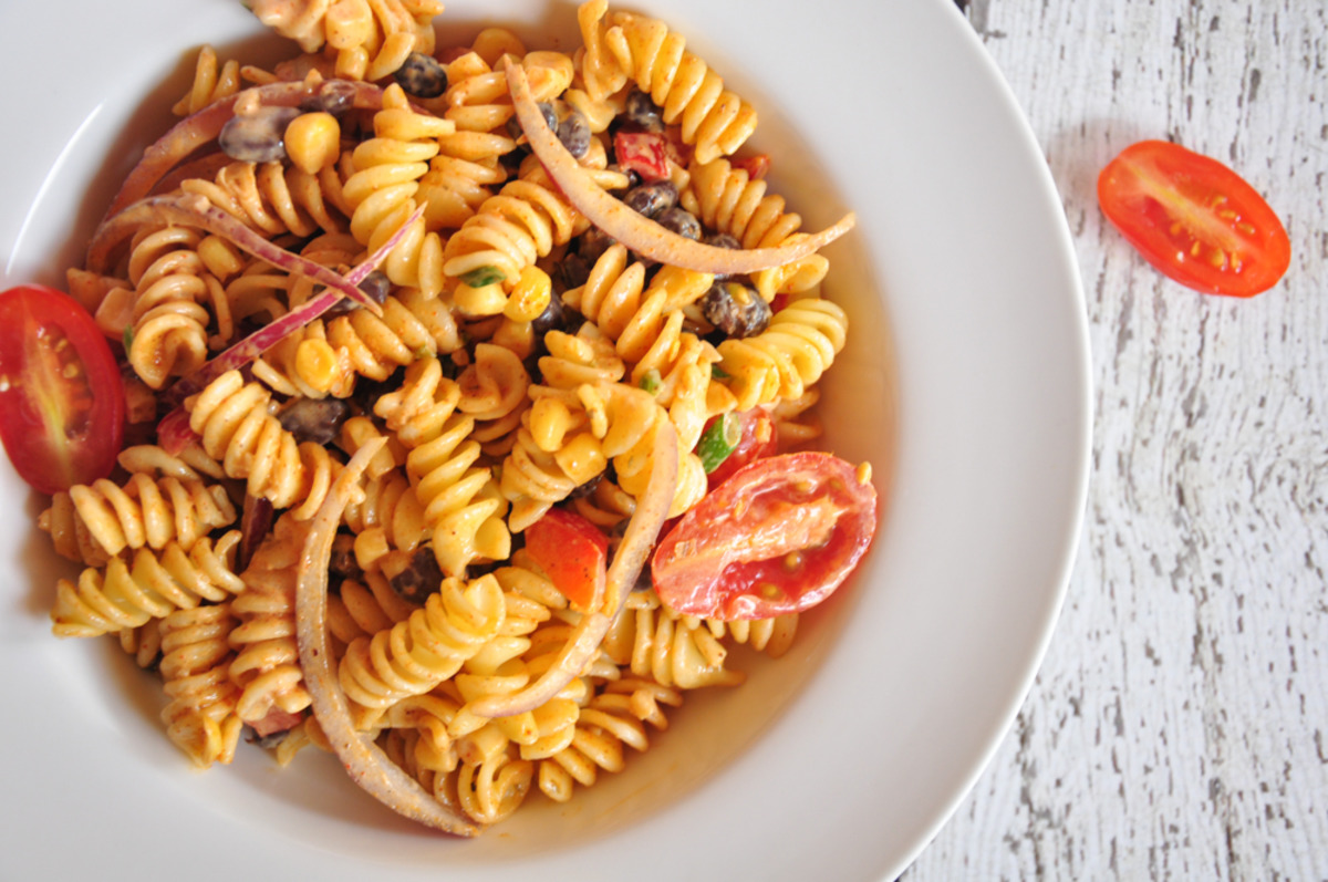 Vegetarian Taco Pasta Salad-image