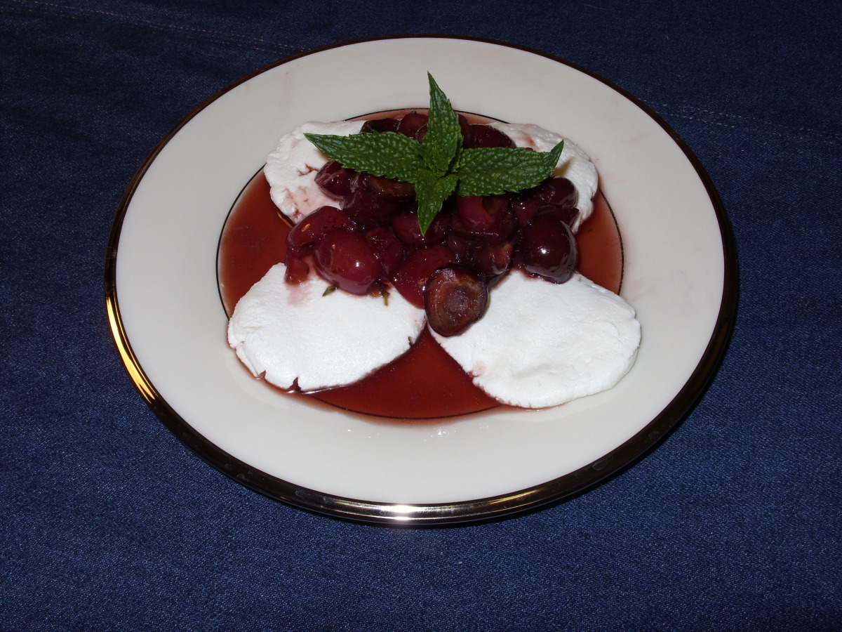 Cherry Compote over Goat Cheese