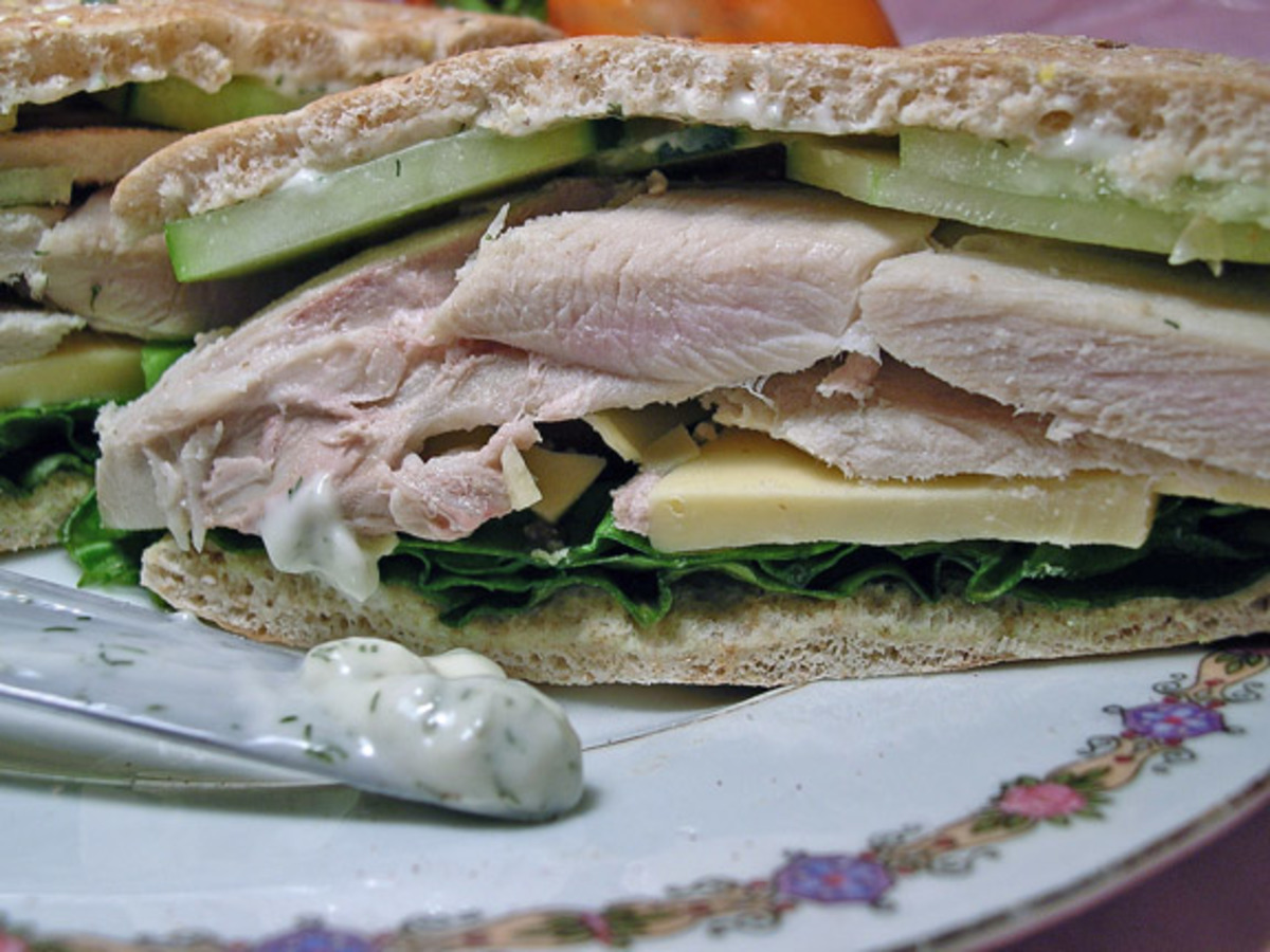 Turkey-Cucumber Dill Sandwiches