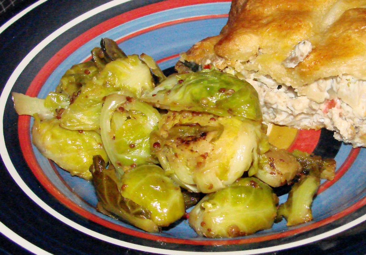Maple and Dijon Glazed Brussels Sprouts image