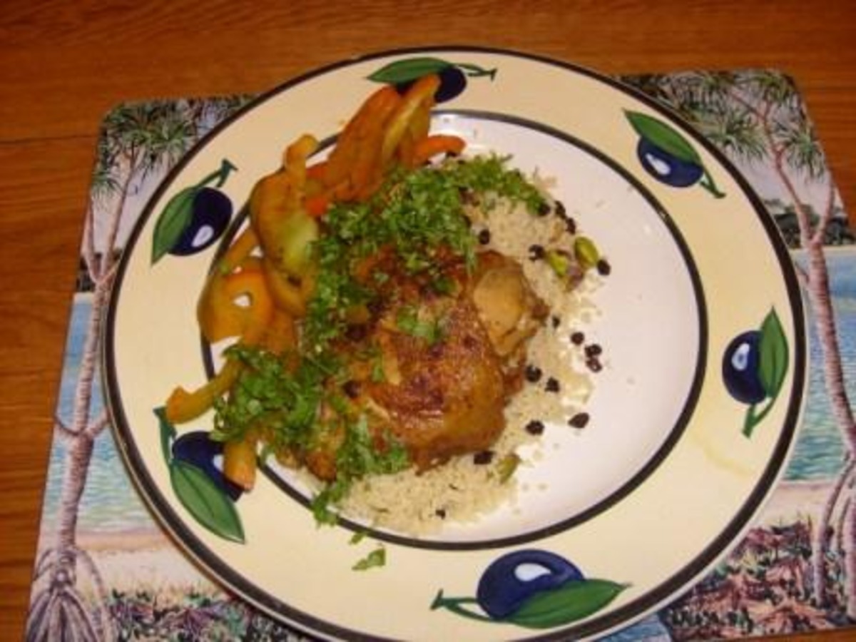 Moroccan Chicken With Pistachio Couscous_image