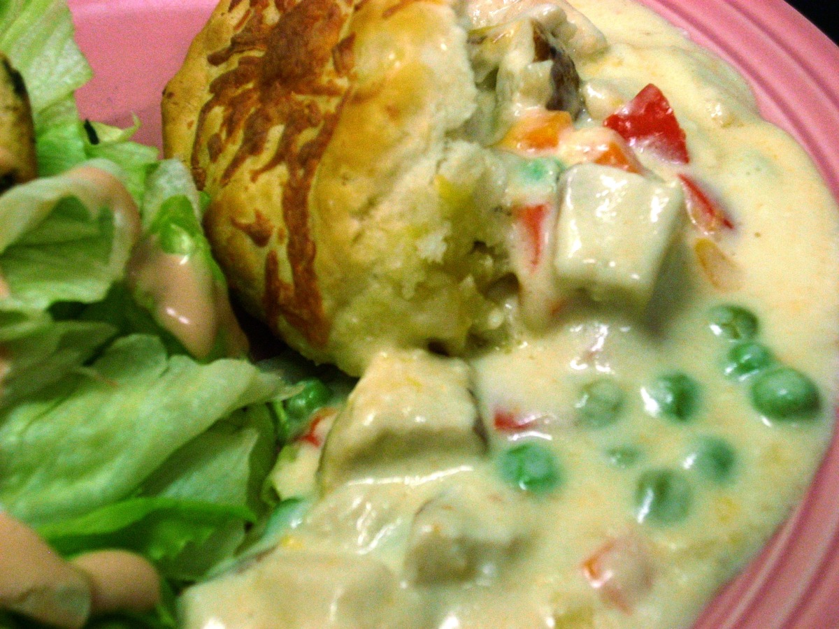 Creamed Chicken and Biscuits