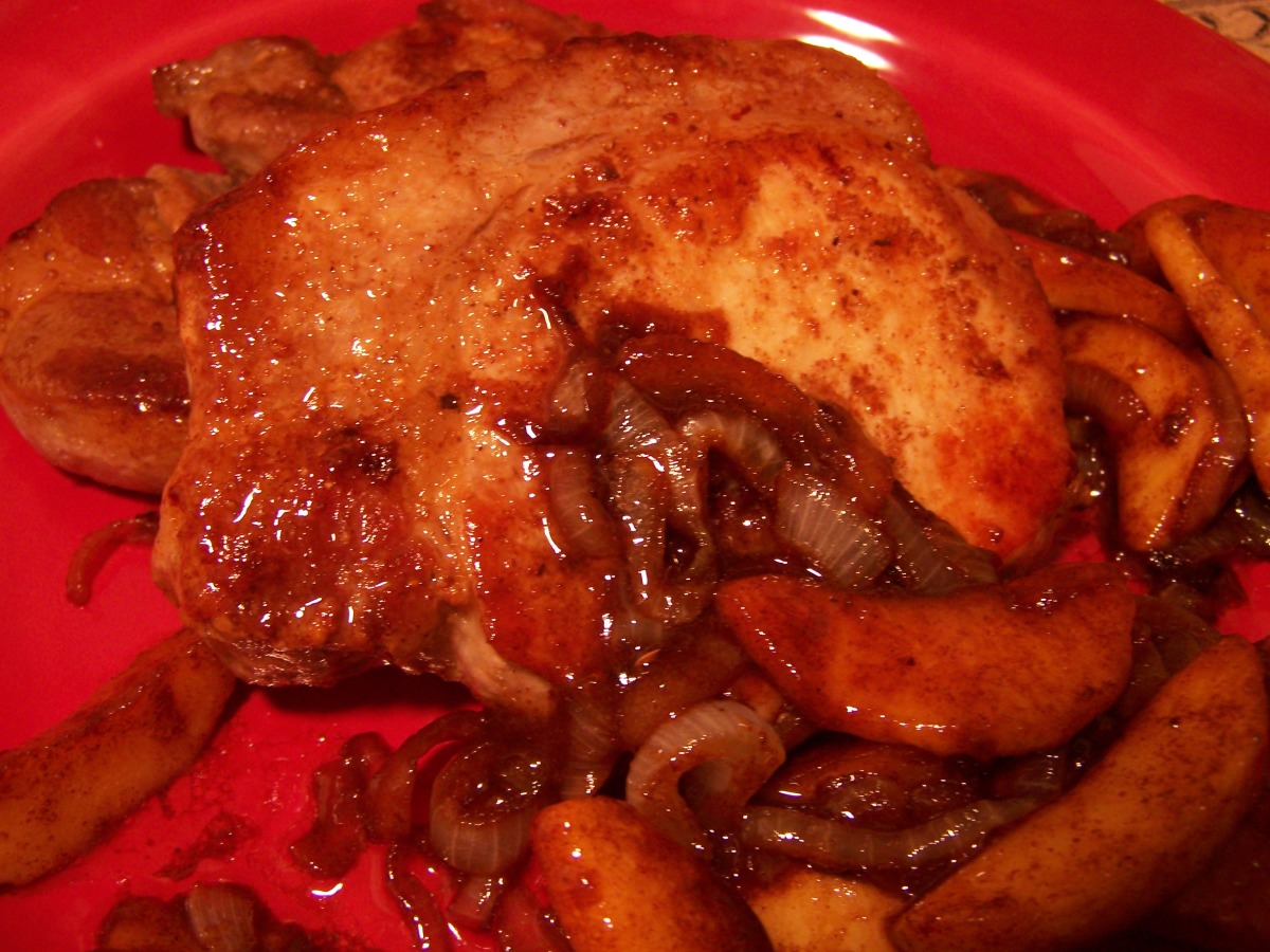 Pork Chops With Apples and Onion image