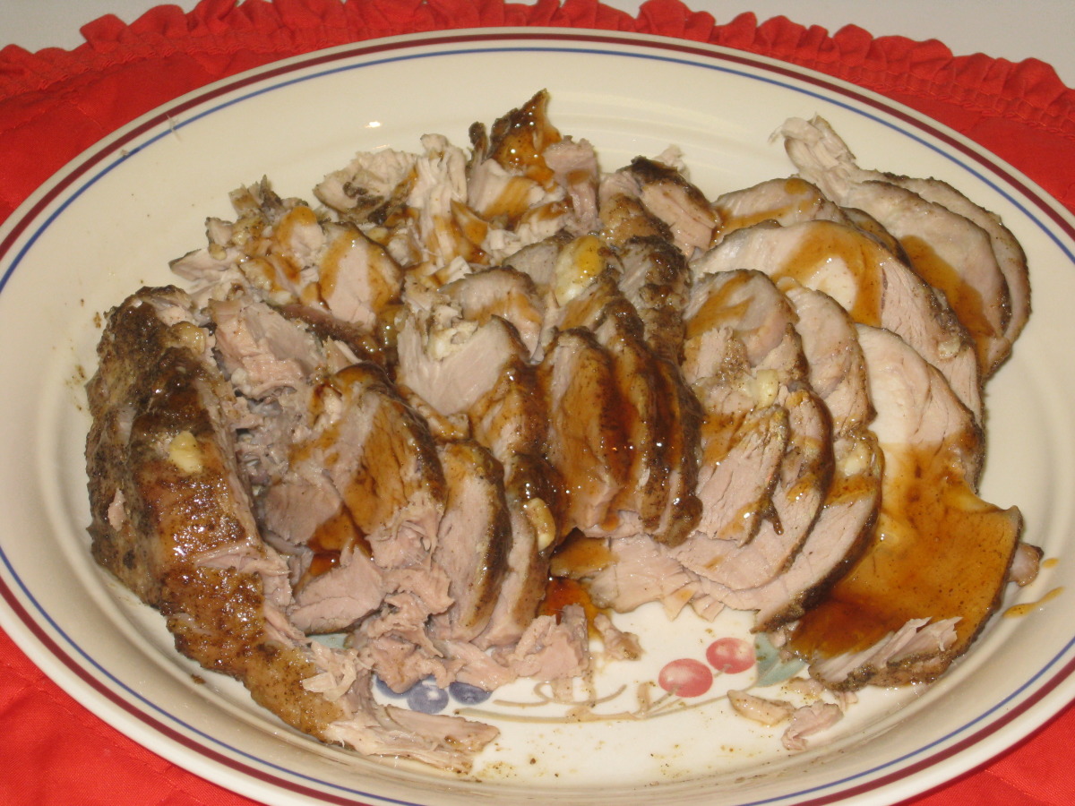 Garlic-Stuffed Pork Roast With Glaze-image