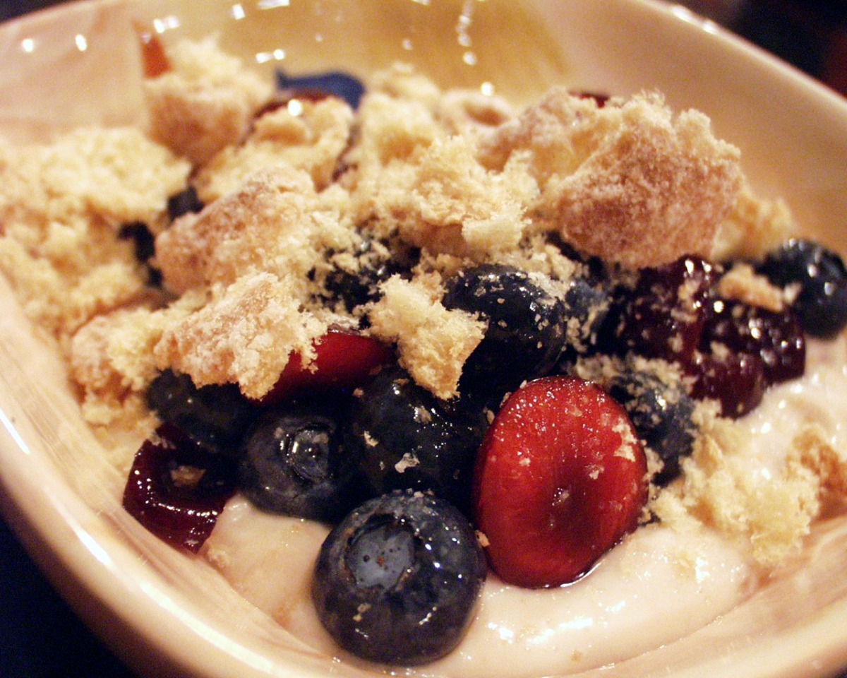 Cherries and Blueberries With Frangelico Mascarpone