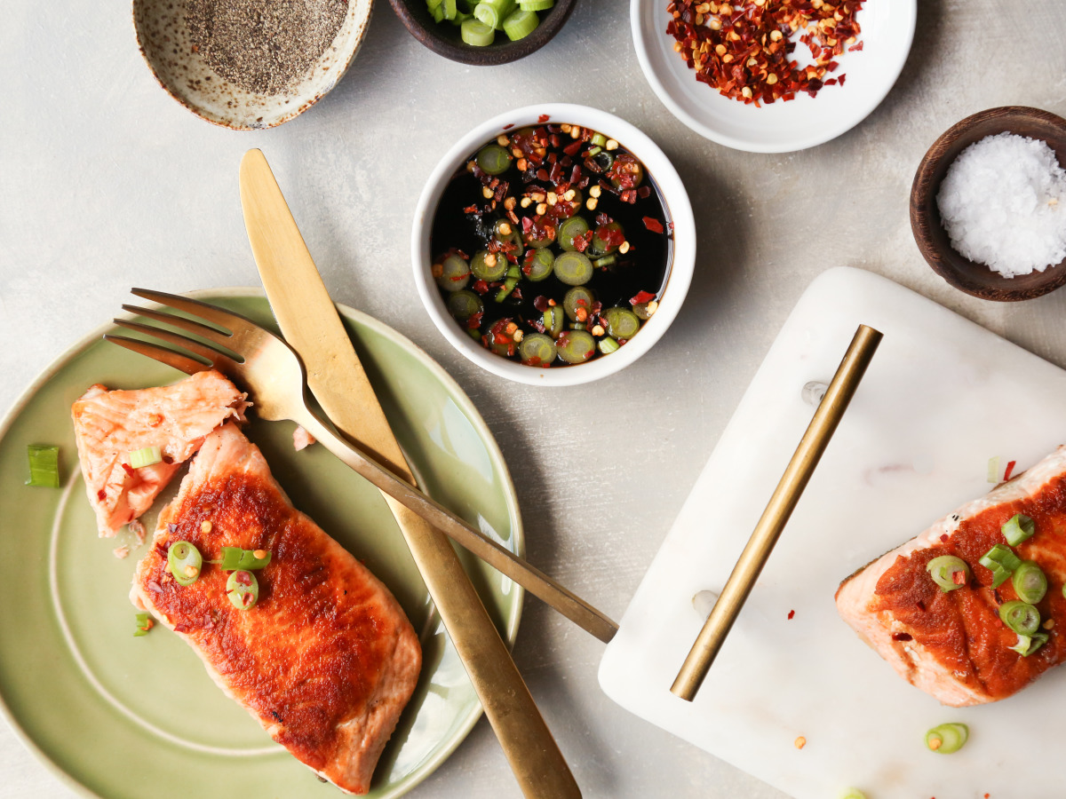 Pan Grilled Salmon Recipe Food Com